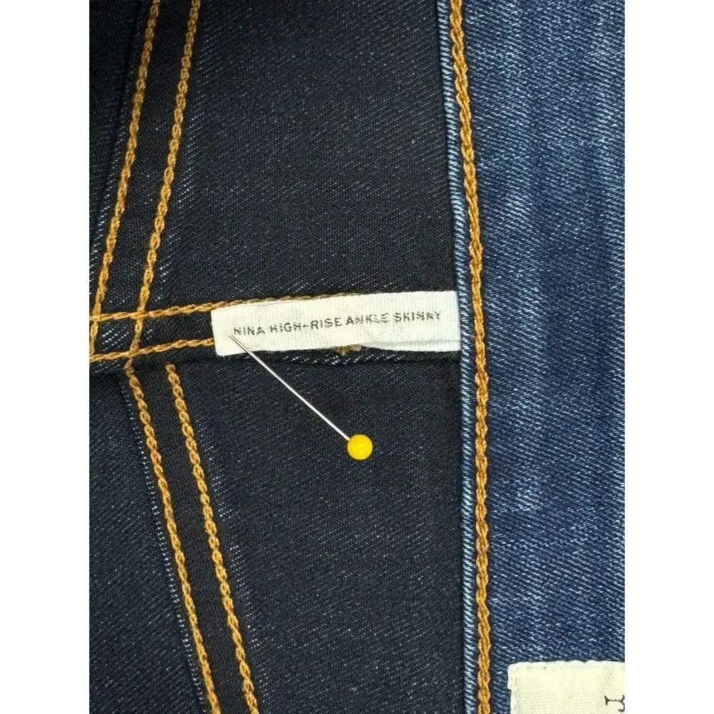 RAG & BONE Nina High Rise Ankle Skinny Jeans Camden Women 32 EUC Stretch‎ Cotton